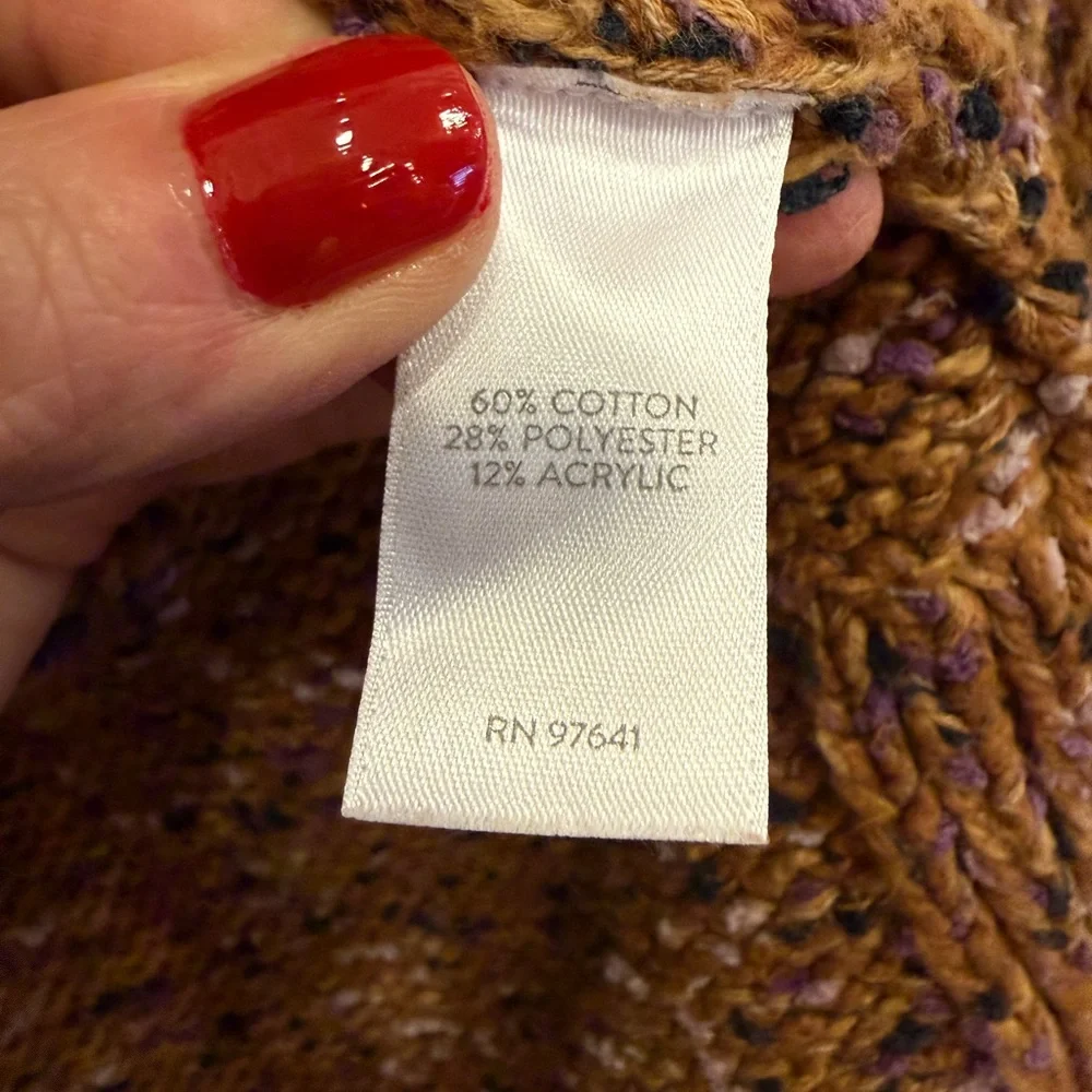 J. Jill Utopia Mixed-Textures Open Front Cardigan Sweater sz M - Picture 7 of 10